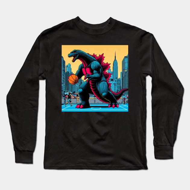 Godzilla in New York City . Long Sleeve T-Shirt by Canadaman99